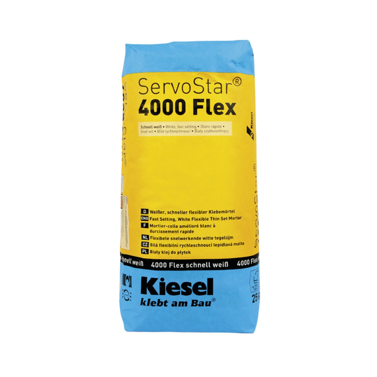 Kiesel ServoStar® 4000 Flex Weißer, schneller, flexibler Klebemörtel 25 KG
